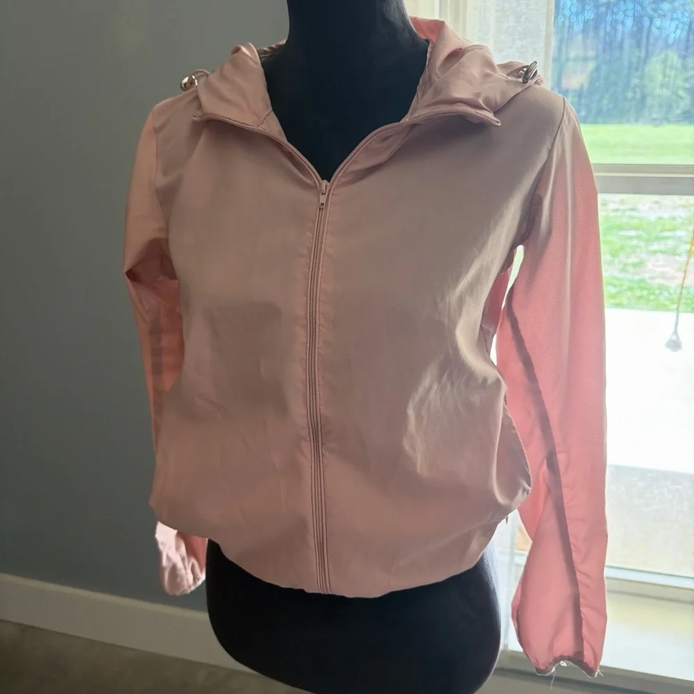 Love Tree Light Pink Bomber Super Lightweight Crop Jacket Sz S Water Resistant